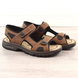 Sandalias velcro Rieker M 26156-25 RKR447B marrón 11