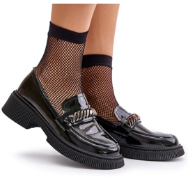 S.Barski Mocasines de Lofoles barnizados de mujeres con decoración LZ42-030 Negro 5 S.Barski Mocasines de Lofoles barnizados de mujeres con decoración LZ42-030 Negro 5