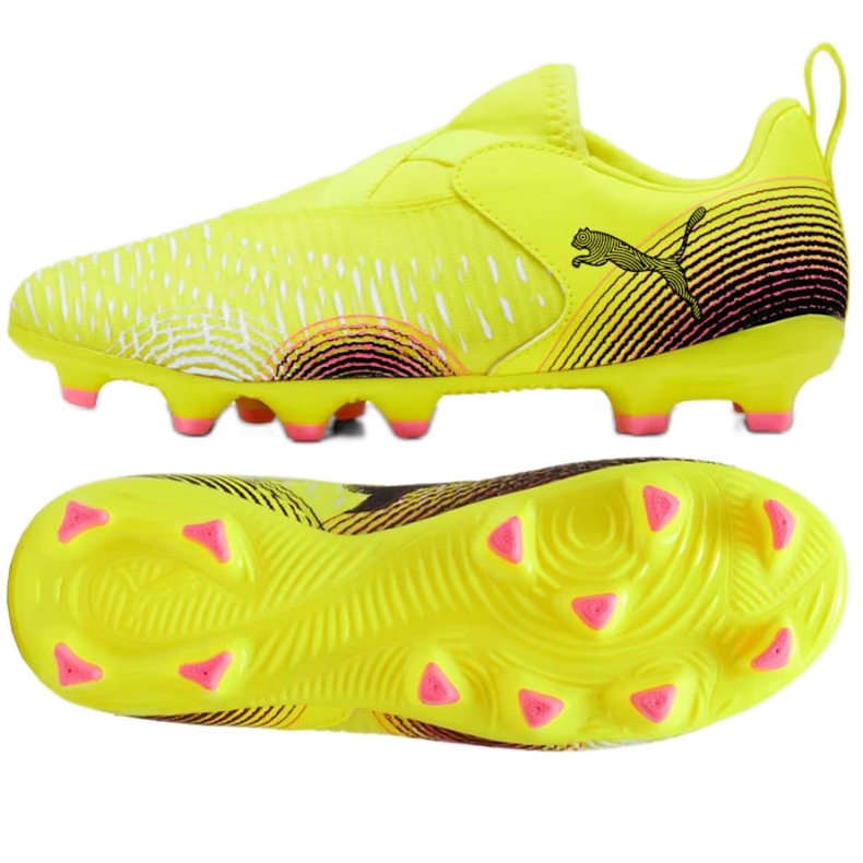 Puma Future 8 Match LL FG/AG JR 108285-03 Zapatos de fútbol amarillo 1