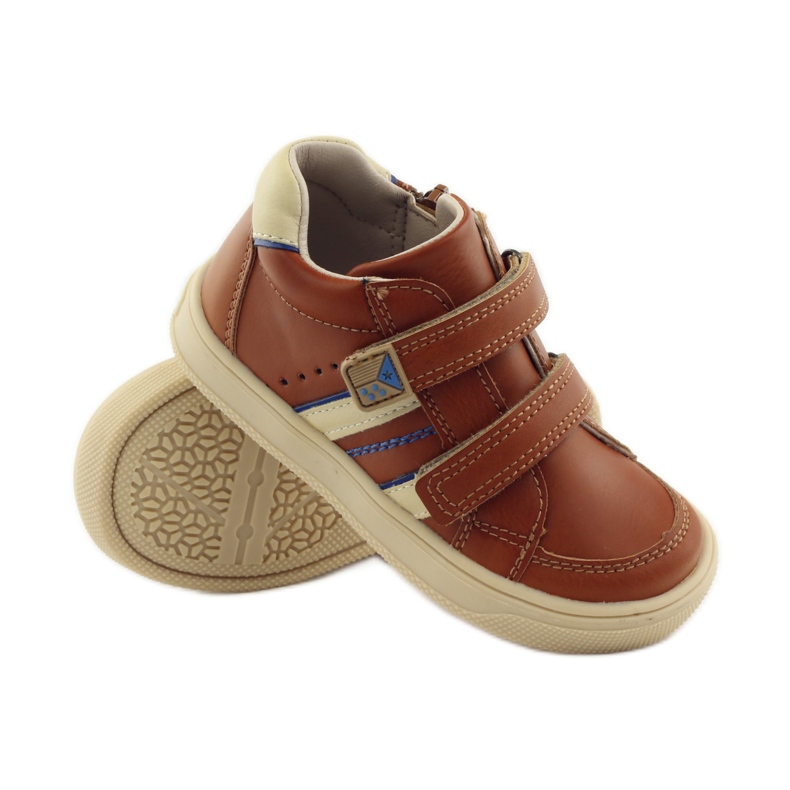 American Club Botines de piel americanos 703915 azul marino marrón 3