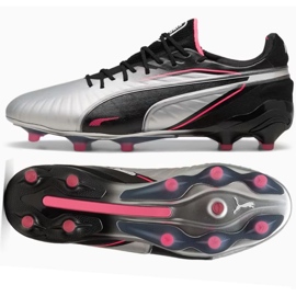 Puma King Ultimate FG/AG 108303-02 Zapatos de fútbol plata 1