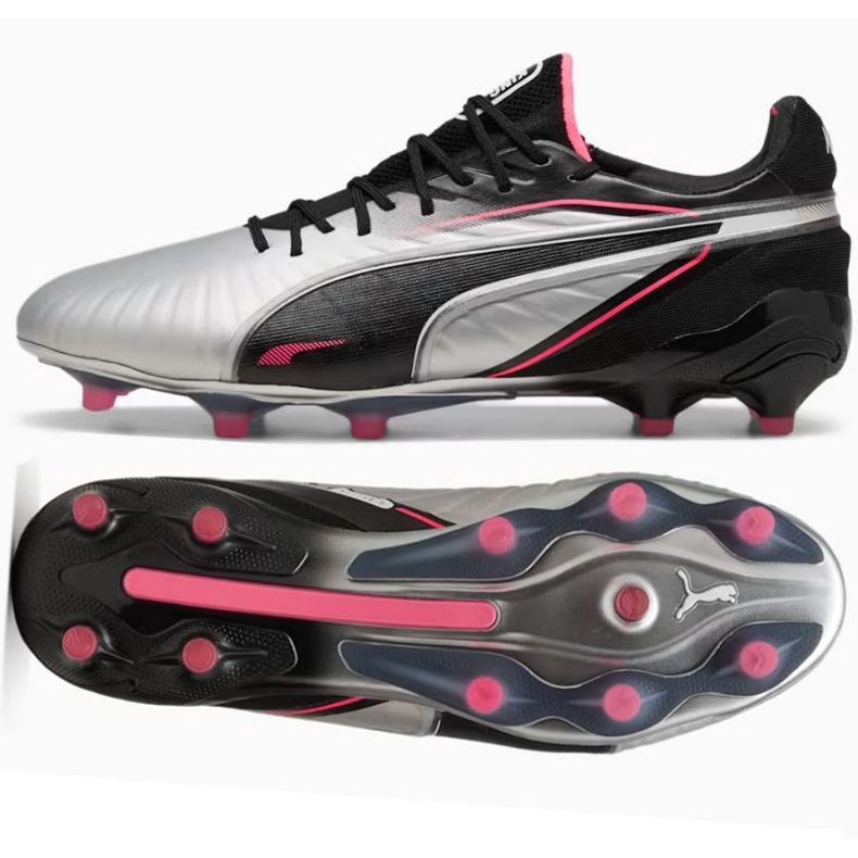 Puma King Ultimate FG/AG 108303-02 Zapatos de fútbol plata 1