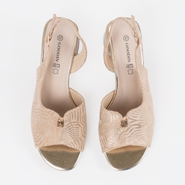 Goodin Sandalias de tacones beige 4