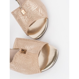 Goodin Sandalias de tacones beige 5