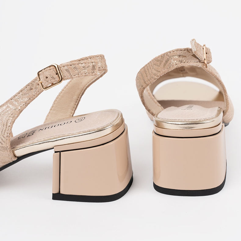 Goodin Sandalias de tacones beige 1