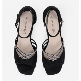 Goodin Sandalias de gamuza negra en la publicación negro 4