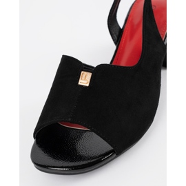 Goodin Sandalias de ante negras negro 5