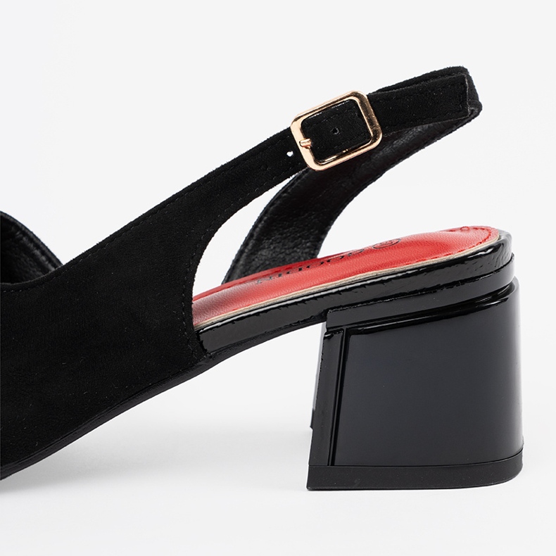 Goodin Sandalias de ante negras negro 2