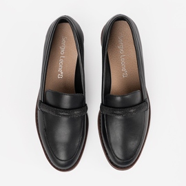 Mocasines negros con inserto de cuero Sergio Leone 2