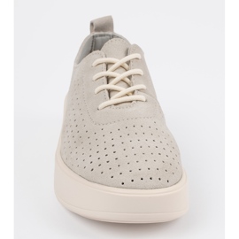 Sergio Leone Openwork Leather Zapatos beige 4