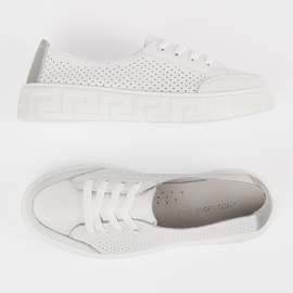 Zapatillas blancas de zapatillas atadas a Sergio Leone blanco 2
