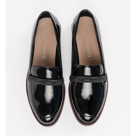 Mocasines con inserto de cuero negro Sergio Leone 2