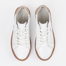 Zapatillas blancas de cuero para mujer Sergio leone blanco 3