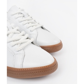 Zapatillas blancas de cuero para mujer Sergio leone blanco 5