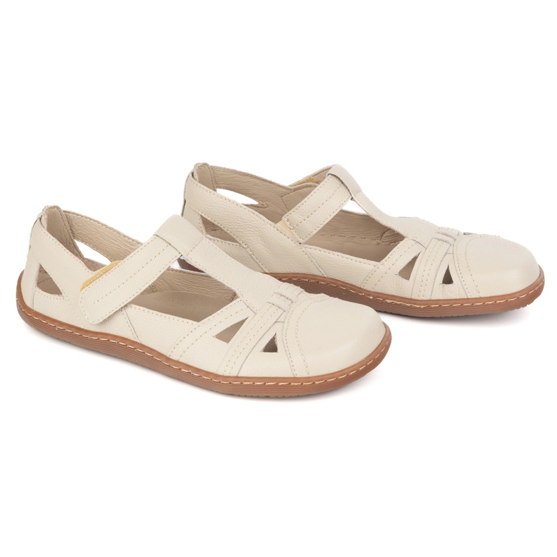 Zapatos Barefoot de mujer Ultralekkie Olivier 1285 Semiabelas para beige 2