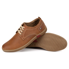 Olivier Zapatos de cuero para hombres casuales 302gt camello marrón 4