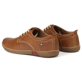 Olivier Zapatos de cuero para hombres casuales 302gt camello marrón 5