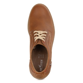 Olivier Zapatos de cuero para hombres casuales 302gt camello marrón 7