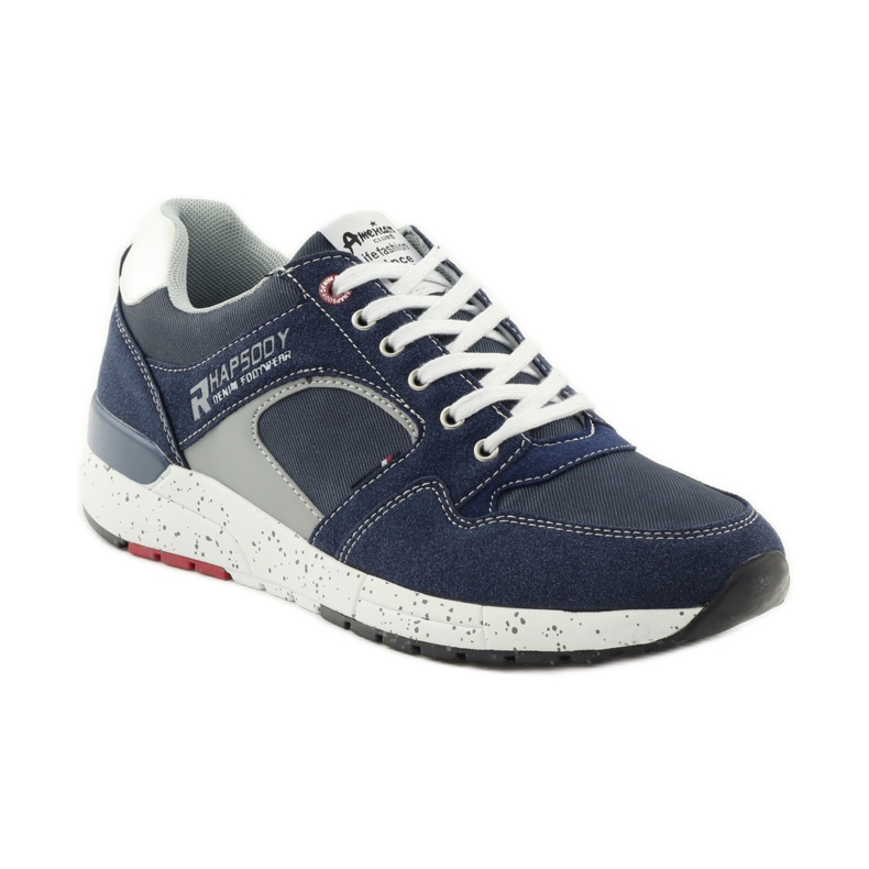American Club Zapatillas deportivas para hombre American 703039 sneakers azul marino 1