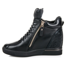 Zapatillas negras con cremallera negro 3
