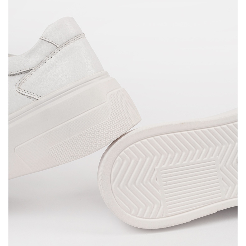 Zapatillas blancas en la plataforma de cuero Sergio Leone blanco 1