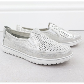 Zapatos de cuero para mujeres Evento de plata abierta 1653 2
