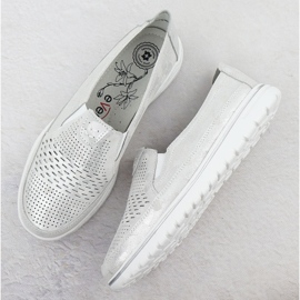 Zapatos de cuero para mujeres Evento de plata abierta 1653 3