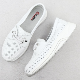 Zapatos de cuero a puertas para mujeres Artiker blanco 56C2101 3