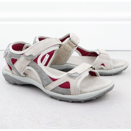 Cambell Camell Al94327 Sandalias deportivas de cuero gris 2