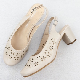 Sandalias de mujeres llenas de abiertos beige Sergio Leone SK179 3