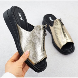 Flip flaps para mujeres para jezzi metálico metálico ASA266-2 dorado 1