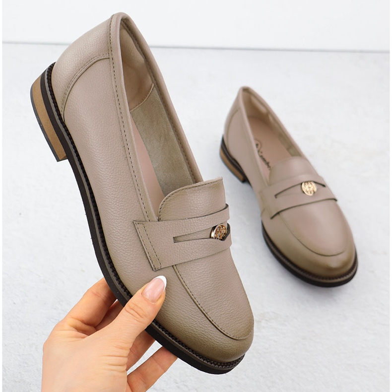 Cambell Zapatos de cuero, camel de beige femenino 00664 1