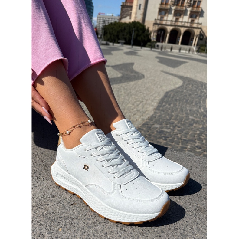 Zapatos deportivos femeninos livianos Big Star RR274629 Hi-Polish White System blanco 2