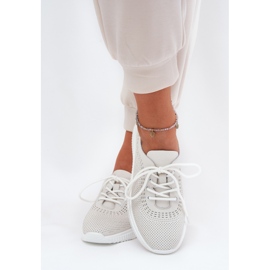 Vinceza 41472 zapatos deportivos de cuero para mujeres blanco 3