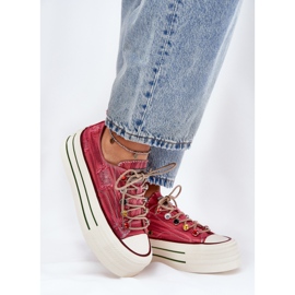 Zapatillas de deporte femeninas en la plataforma GOE RR2N4104 rojo 4