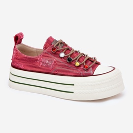 Zapatillas de deporte femeninas en la plataforma GOE RR2N4104 rojo 10