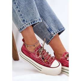 Zapatillas de deporte femeninas en la plataforma GOE RR2N4104 rojo 8