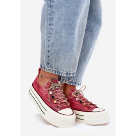 Zapatillas de deporte femeninas en la plataforma GOE RR2N4104 rojo 11