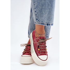 Zapatillas de deporte femeninas en la plataforma GOE RR2N4104 rojo 2