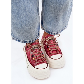 Zapatillas de deporte femeninas en la plataforma GOE RR2N4104 rojo 3