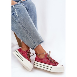 Zapatillas de deporte femeninas en la plataforma GOE RR2N4104 rojo 7