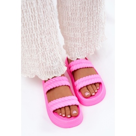 S.Barski Zapatillas para mujeres ligeras de espuma en la plataforma S. Barski Zk51-001 Fuchsia rosado 5
