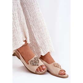 S.Barski Sandalias para mujeres con corazón decorativo S. Barski KV27-018 Beige 7