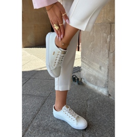 Zapatillas de deporte femeninas con big star de cuero eco rr274748 blanco 15