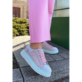 Zapatillas de deporte decoradas en la plataforma GOE RR2N4009 Multikolor rosado 2