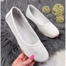 Bailarinas de piel calada Filippo W PAW322 blanco 7