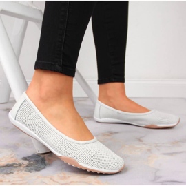 Bailarinas de piel calada Filippo W PAW322 blanco 8