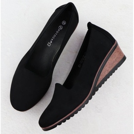 Zapatos para una cuña Potocki SZ12276 Negro 19