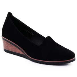 Zapatos para una cuña Potocki SZ12276 Negro 20