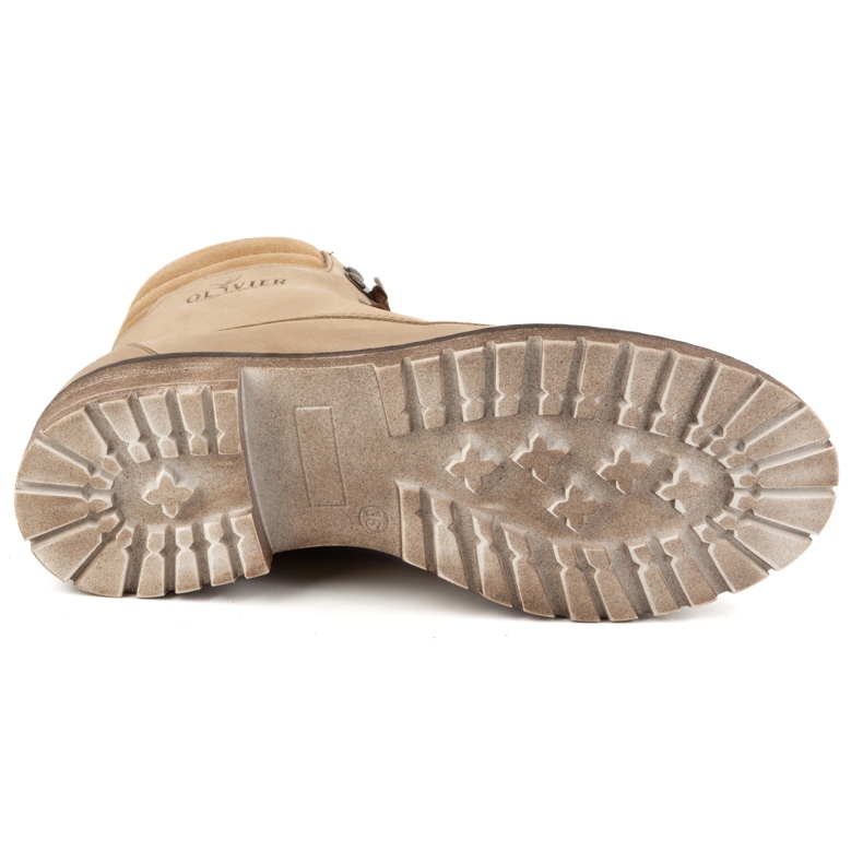 Olivier Botas de piel para mujer, botas de invierno con aislamiento, 365BB, beige 4